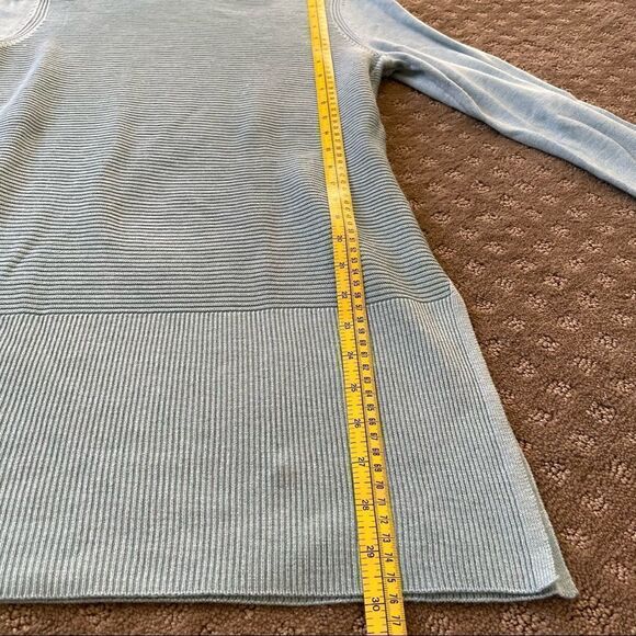 Adrienne Vittadini Turquoise Knit Cowl Neck Sweater Size M - Picture 12 of 14